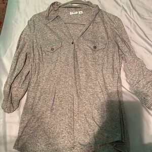 Women's button down with adjustable sleeves